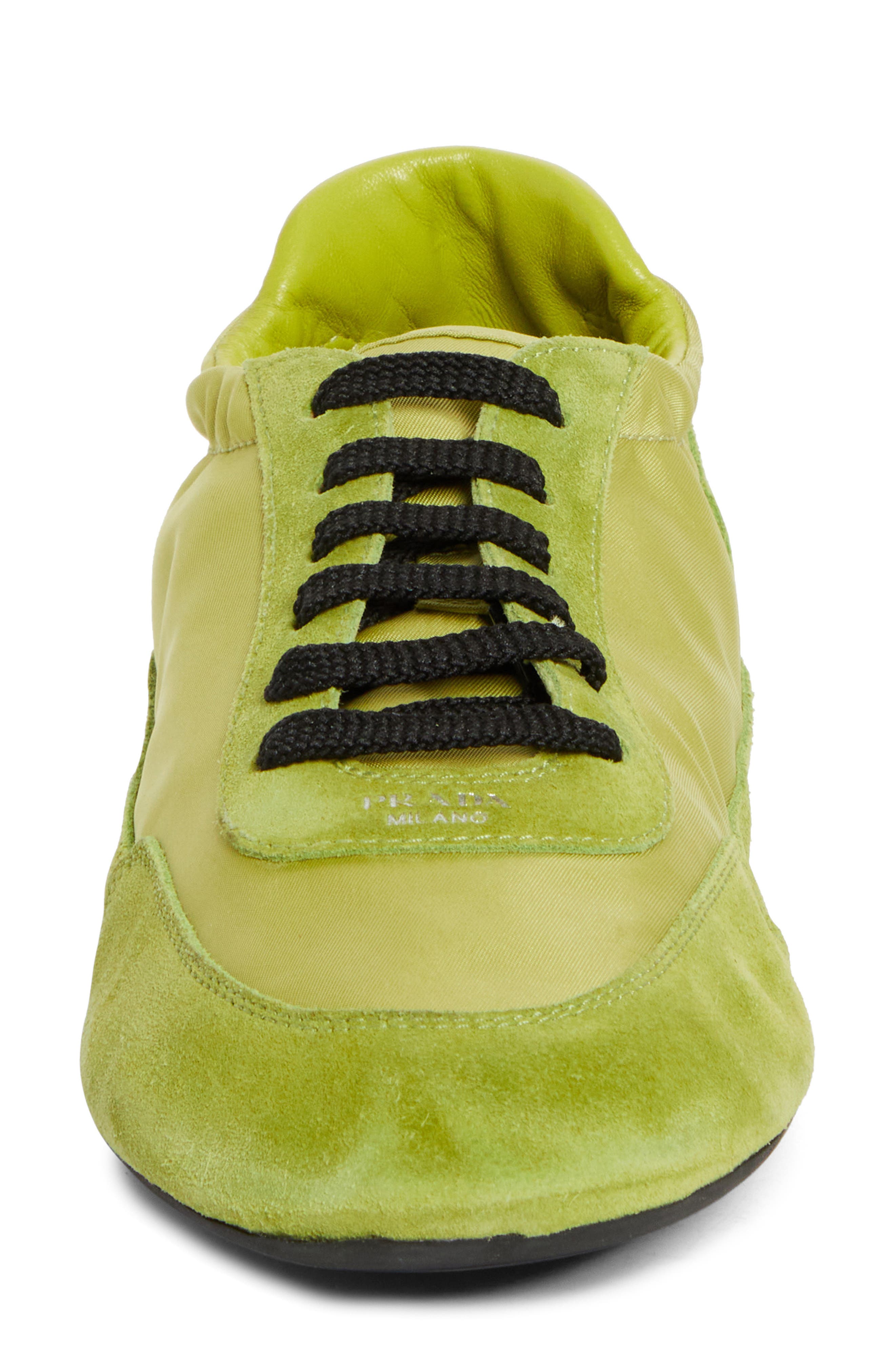 Prada Collapse Mixed Media Low Top Sneaker (Women) | Nordstrom