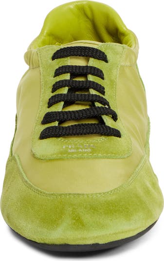 Prada Collapse Mixed Media Low Top Sneaker (Women) | Nordstrom
