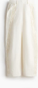 H&M Linen-blend Barrel Trousers