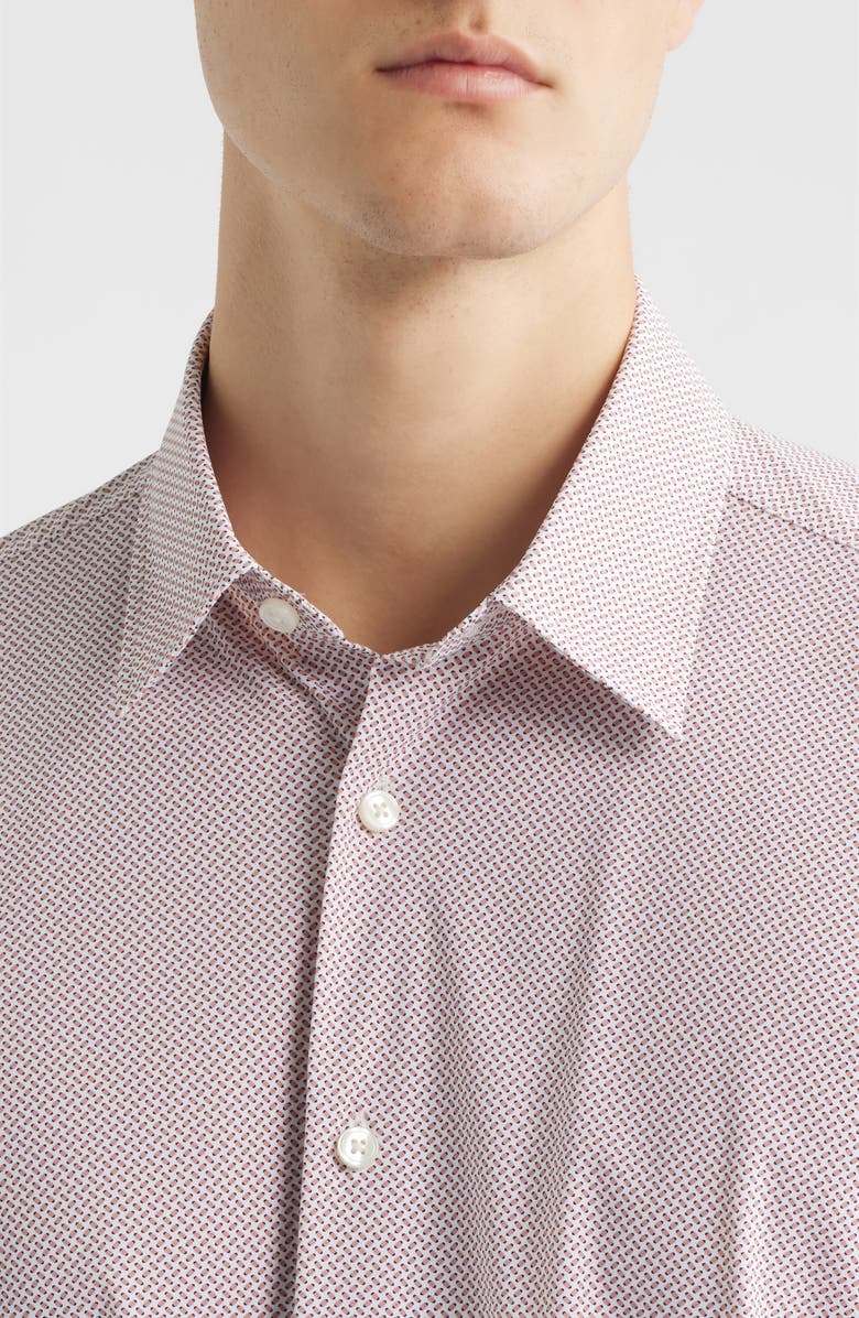 BOSS Liam Print Button Front Shirt, Alternate, color, Light/ Pastel Pink