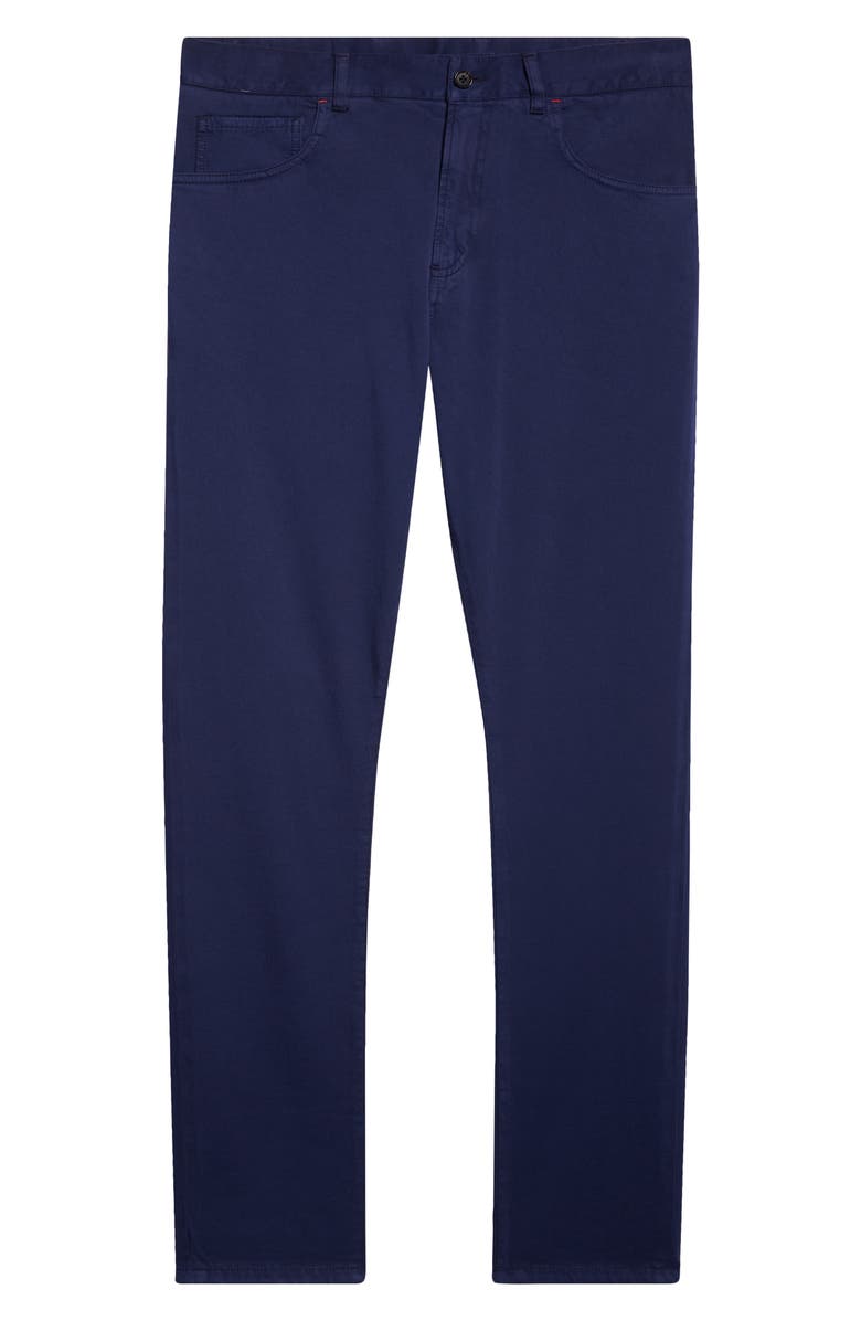 ISAIA Five-Pocket Stretch Cotton & Cashmere Pants, Alternate, color, Blue