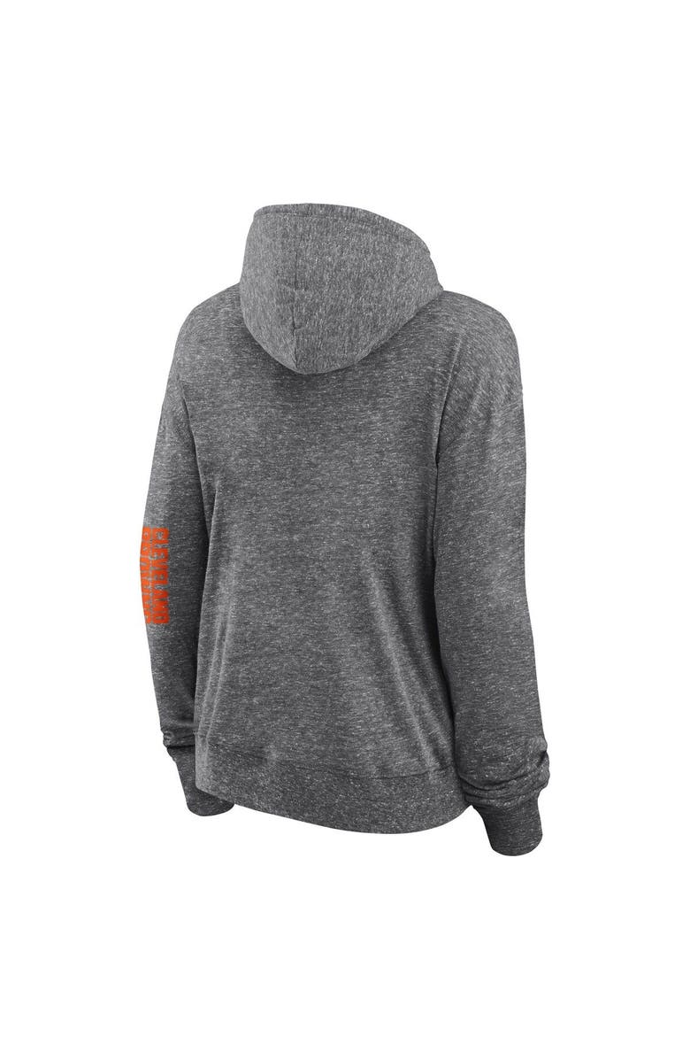 FANATICS Women's Fanatics Branded Heather Charcoal Cleveland Browns Opening Coin Flip Lightweight Full-Zip Hoodie, Alternate, color, Heather Charcoal
