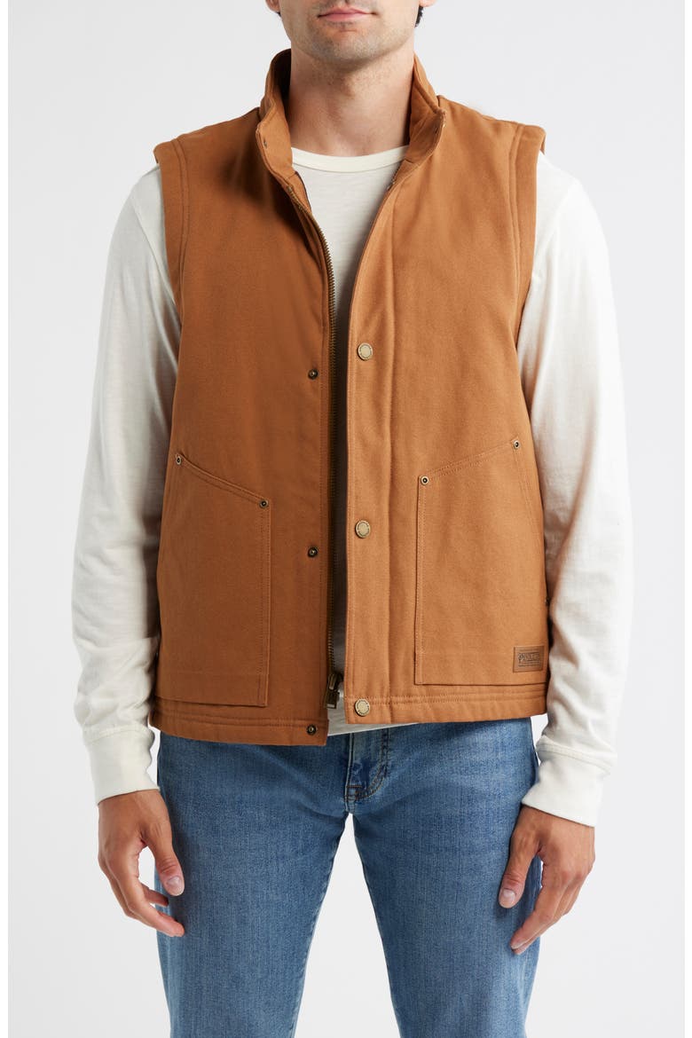 Pine Grove Cotton Canvas Vest, Main, color, WHISKY
