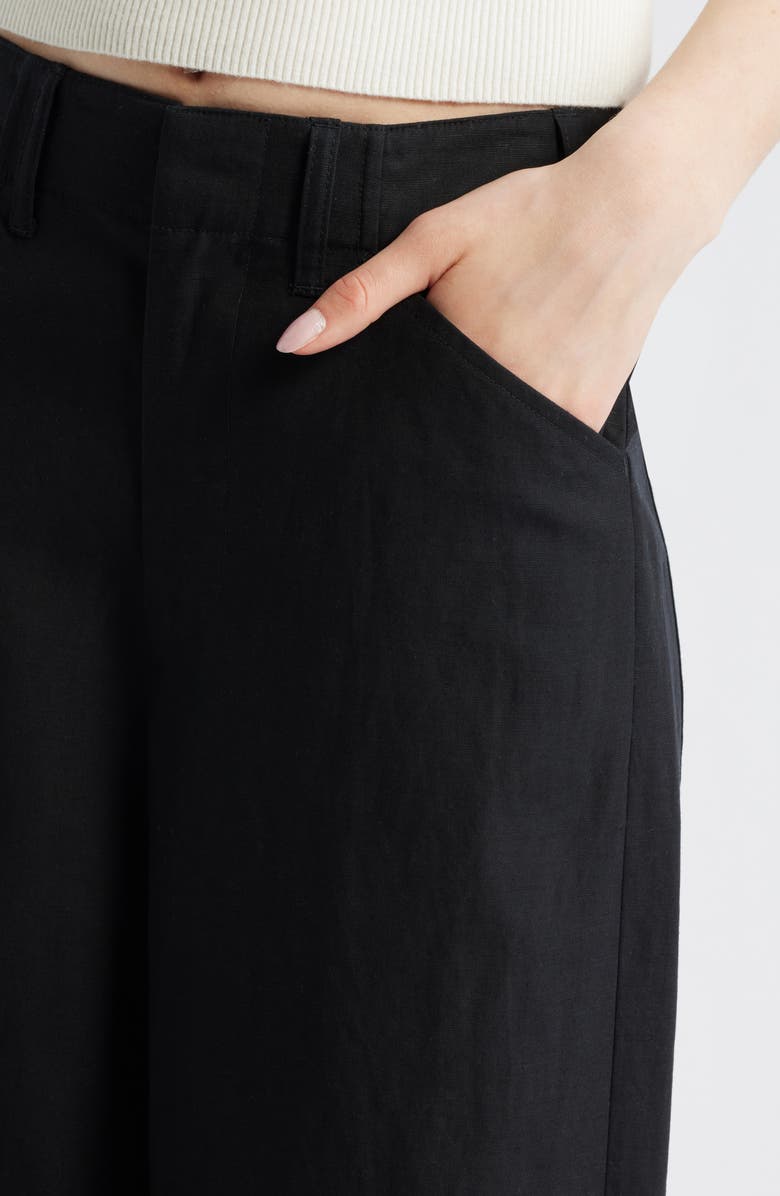 rag & bone Allison Ankle Wide Leg Pants, Alternate, color, Black