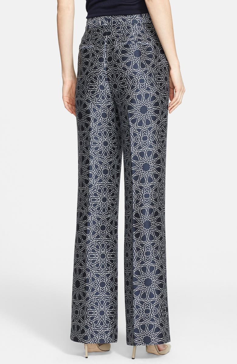 Nordstrom Signature and Caroline Issa Geo Print High Waist Wool & Silk Pants, Alternate, color, 
