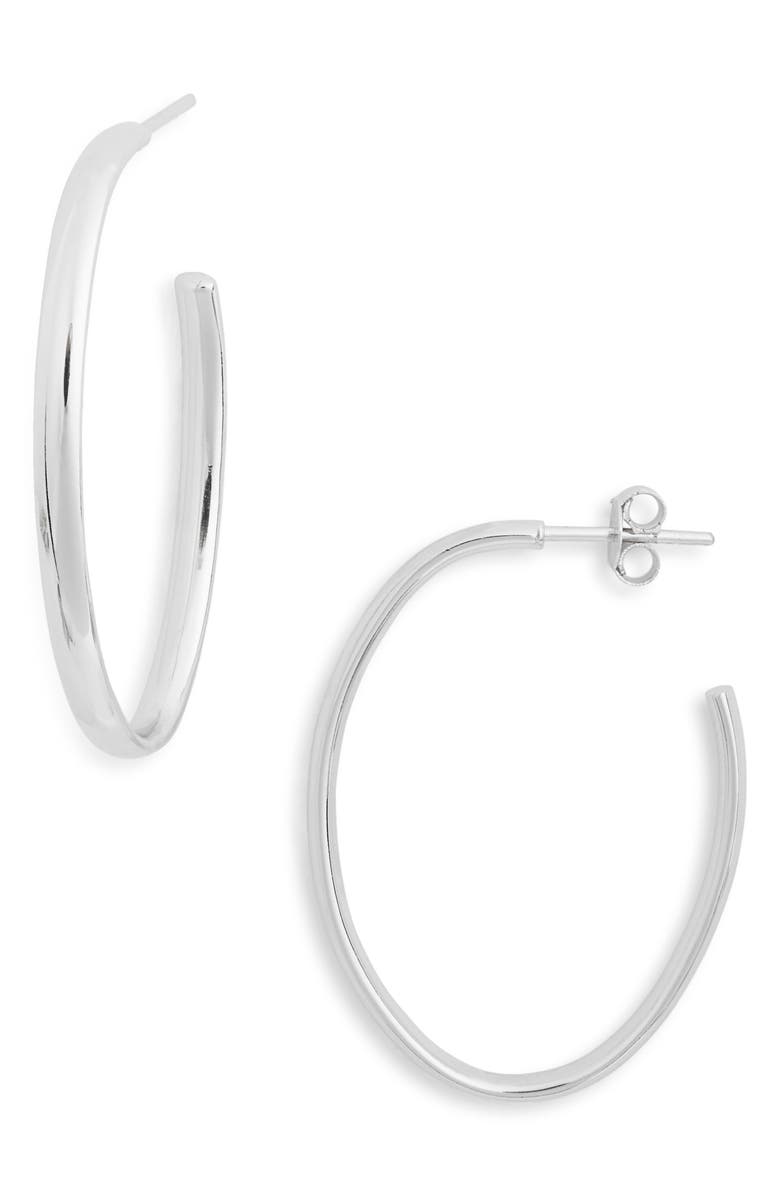 ARGENTO VIVO Oval Open Hoop Earrings, Main, color,