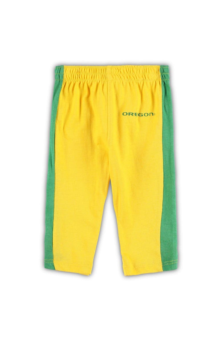 Outerstuff Newborn & Infant Green/Gold Oregon Ducks Little Kicker Long Sleeve Bodysuit & Sweatpants Set, Alternate, color, 