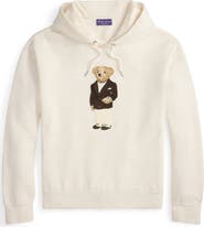 Ralph Lauren Purple Label Felpa Bear Appliqué Cotton & Cashmere Hoodie