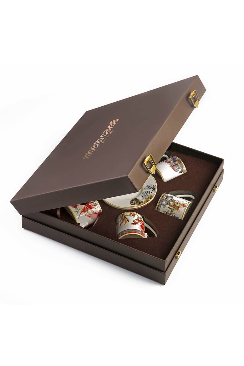 6pcs Coffee Cup & Saucer with Luxury Box, Alternate, color, Flowers