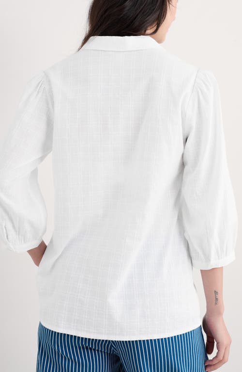 Seasalt Cornwall Hope Cottage Organic Cotton Button-up Shirt In Salt