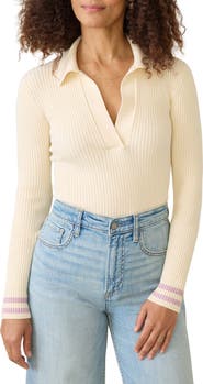 Faherty Shiloh Organic Cotton & Cashmere Polo Sweater