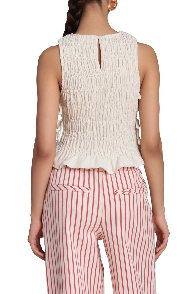 Smock Linen Blend Top, Alternate, color, OATMEAL