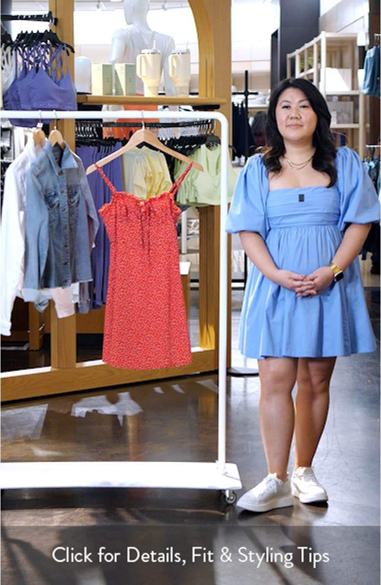 Love Birds Print Sleeveless Minidress, sales video thumbnail