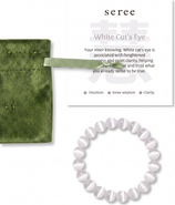 seree Manifest Intuition White Cat's Eye Beaded Bracelet