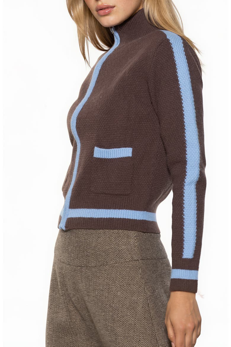Dewey Knit Jacket, Alternate, color, BROWN