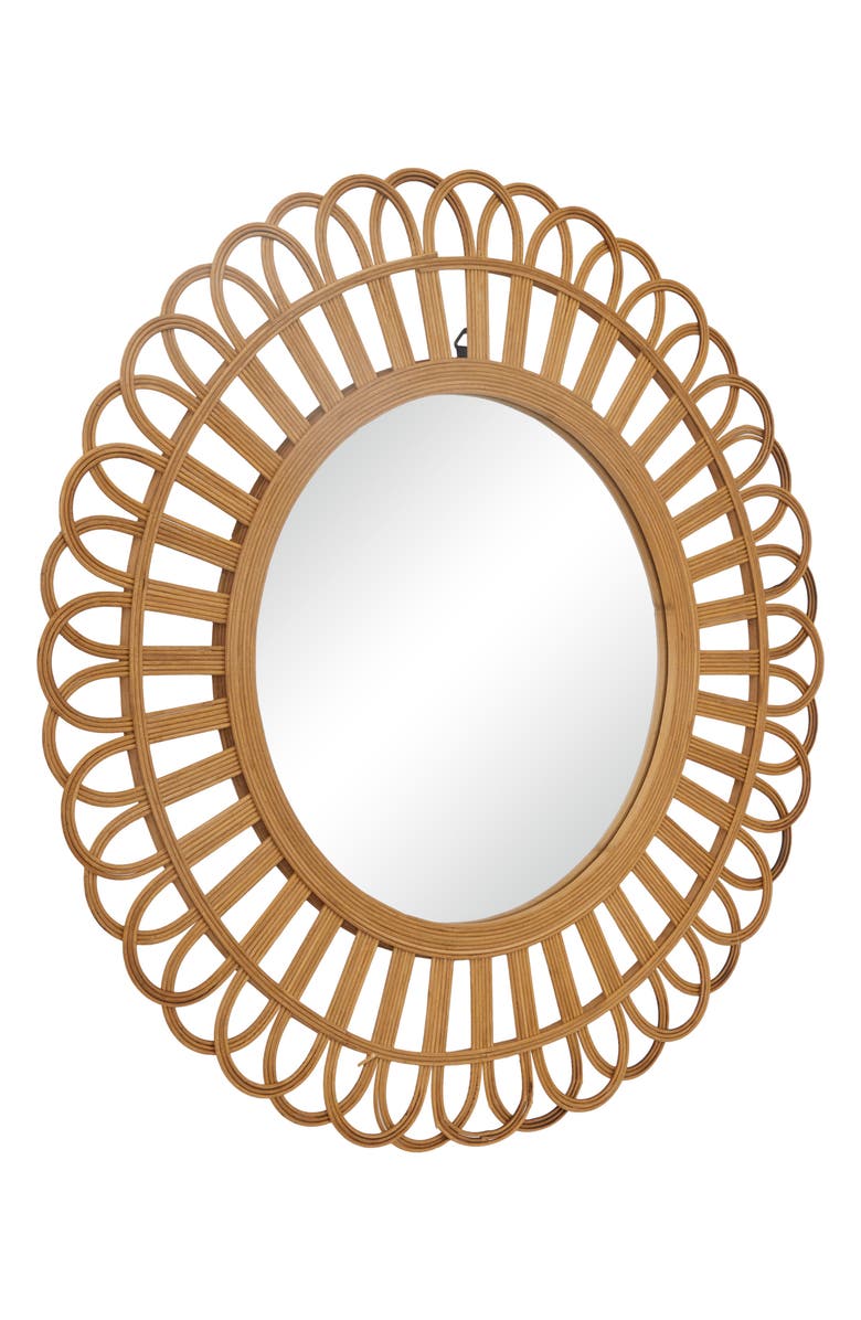 GINGER BIRCH STUDIO Rattan Starburst Wall Mirror, Alternate, color, 