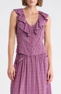 Melrose and Market Ruffle V-Neck Sleeveless Top