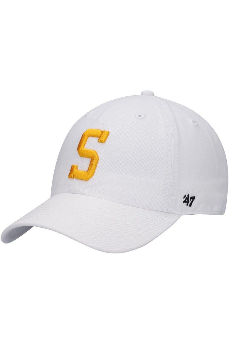 Men's '47 White Pittsburgh Steelers Team Clean Up Adjustable Hat, Main, color, White