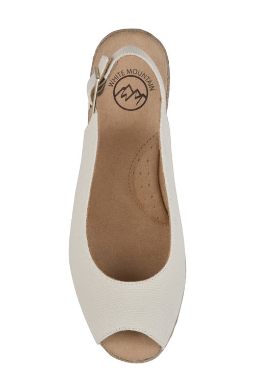 WHITE MOUNTAIN FOOTWEAR WHITE MOUNTAIN FOOTWEAR MAIZE SLINGBACK WEDGE SANDAL