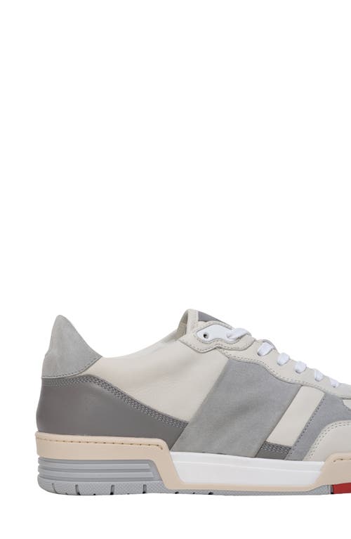 Collegium Pillar Destroyer Ii Off-white Panelled Leather Sneakers In Multi