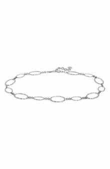 Vince Camuto Scalloped Edge Oval Link Metal Belt