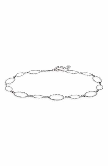 Vince Camuto Scalloped Edge Oval Link Metal Belt