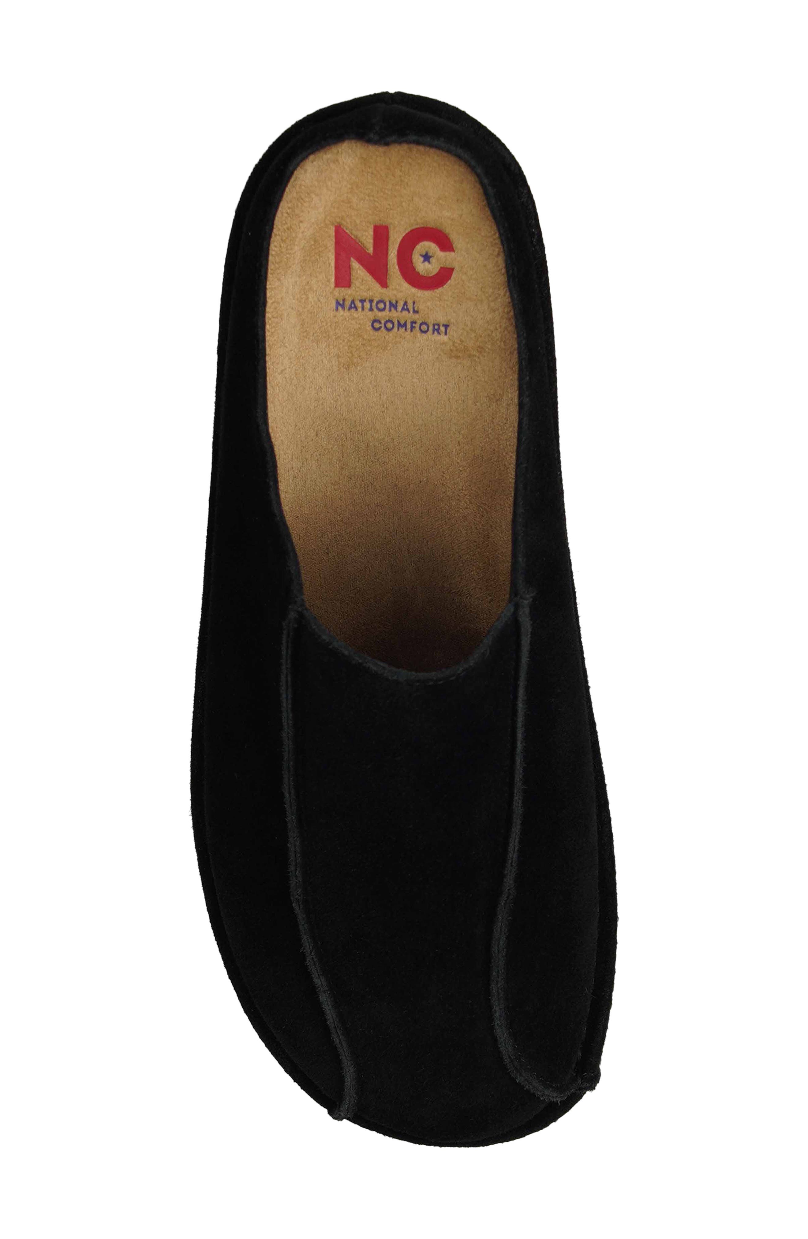 National Comfort Suede Mule, Alternate, color, Black Suede