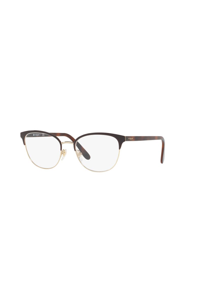 52mm Oval optical glasses, Main, color, Brown