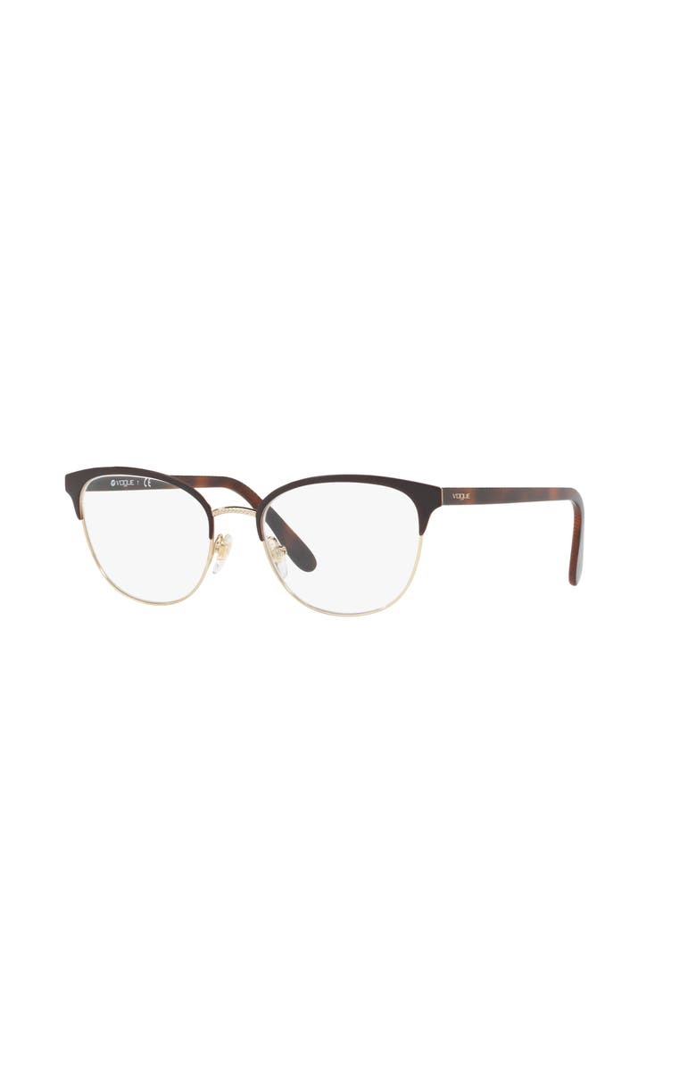 Vogue Eyewear 52mm Oval optical glasses, Main, color, Brown