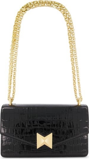 Mac Duggal Gold Plated Hardware Crocodile Leather Shoulder Bag | Nordstrom Mac Duggal Gold Plated Hardware Crocodile Leather Shoulder Bag | Nordstrom