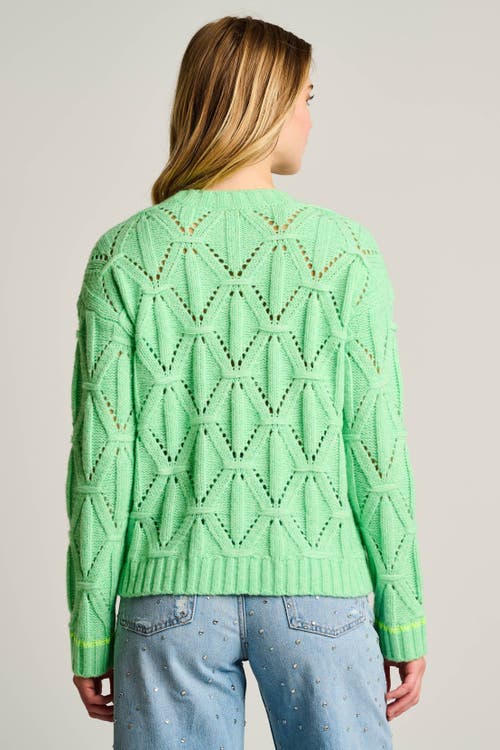Lisa Todd Cable Crew Sweater In Green