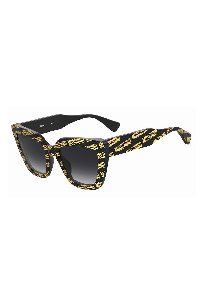 52mm Gradient Cat Eye Sunglasses, Alternate, color, PATTERN BLACK