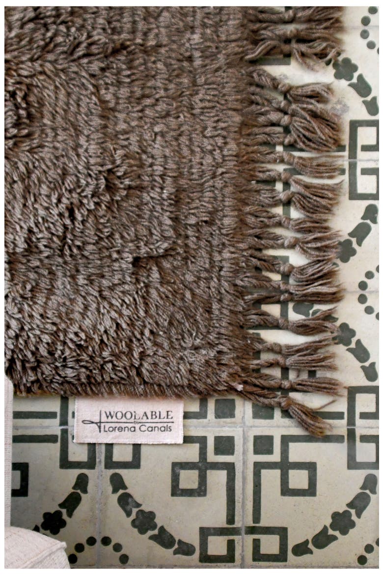 Into the Blue Washable Wool Rug, Alternate, color, ALMOND