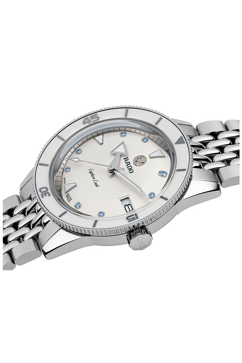 Captain Cook Interchangeable Strap Watch, 37mm, Alternate, color, BLUE