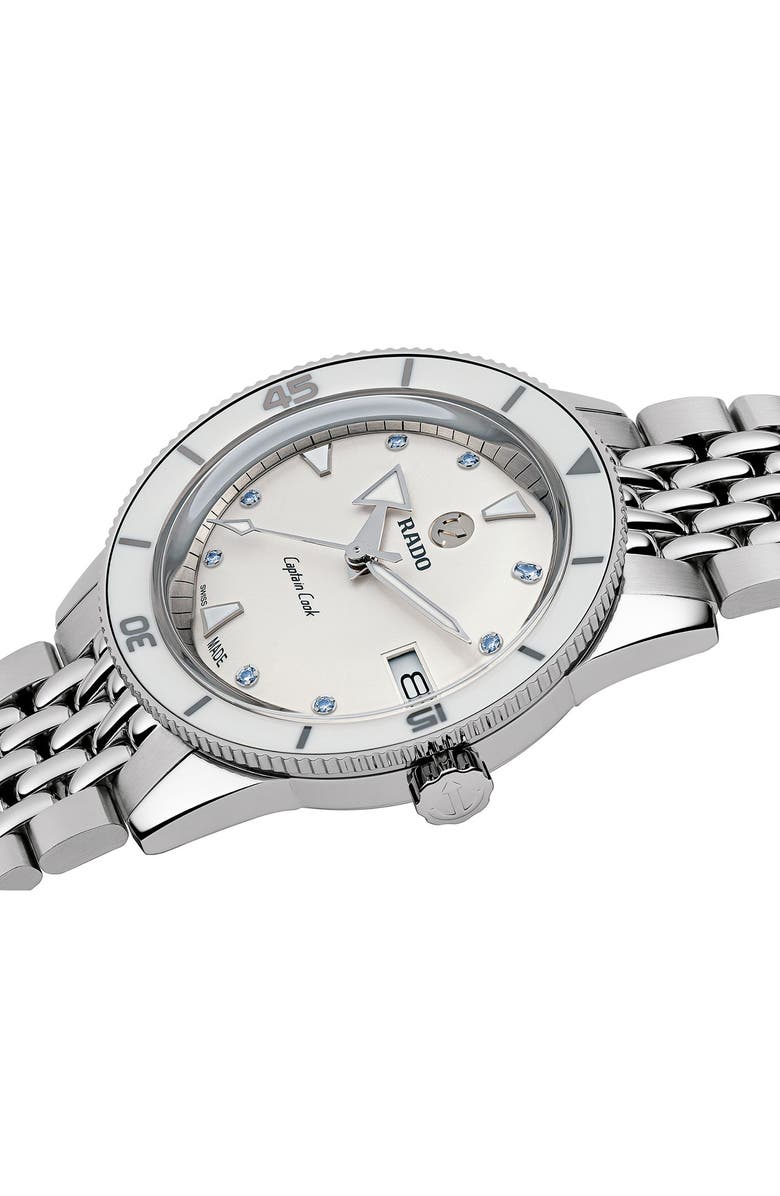 RADO Captain Cook Interchangeable Strap Watch, 37mm, Alternate, color, Blue