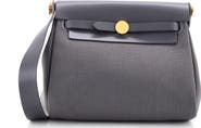 Pre-Owned Hermes Herbag Zip Toile and Leather 20