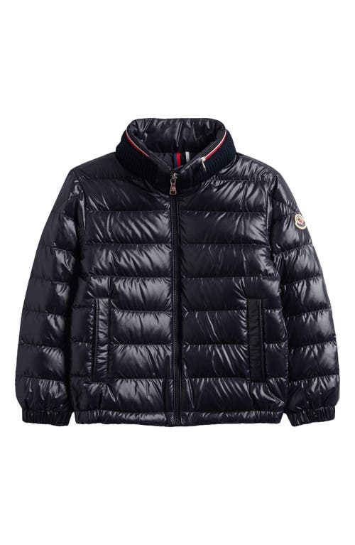 Moncler Kids' Brendann Water Repellent Down Puffer Jacket In Black