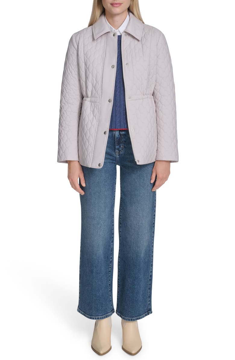 Cole Haan Honeycomb Quilted Jacket, Alternate, color, Light Grey