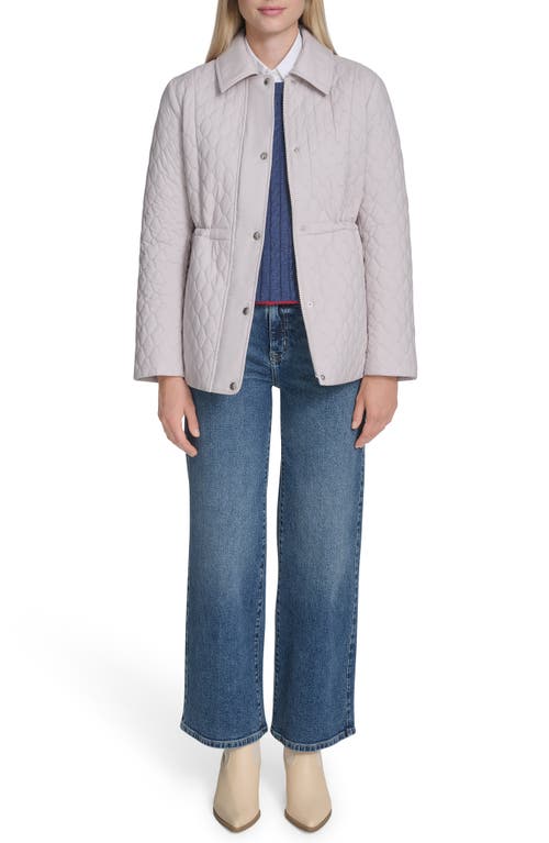 Cole Haan Honeycomb Quilted Jacket In White