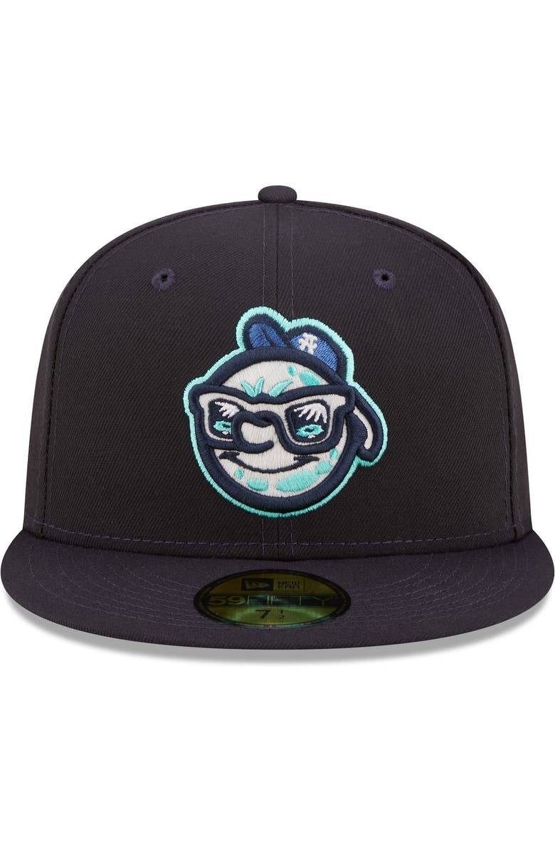 New Era Men's New Era Navy Asheville Tourists Authentic Collection 59FIFTY Fitted Hat, Alternate, color,