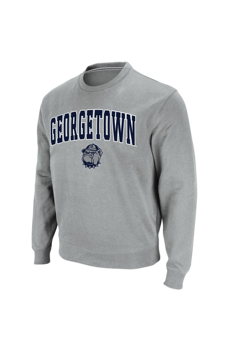 COLOSSEUM Men's Colosseum Gray Georgetown Hoyas Arch & Logo Crew Neck Sweatshirt, Alternate, color, Gray