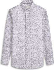 Bugatchi Julian Linen Shaped Fit Button-Up Shirt
