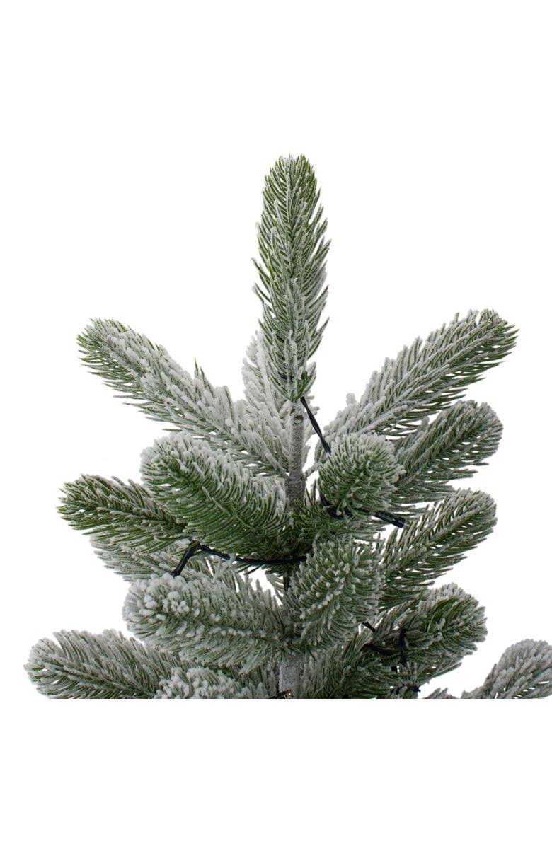 Northlight B/O Frosted Pine Artificial Christmas Tree with Burlap - 2' - Warm White Lights, Alternate, color, 