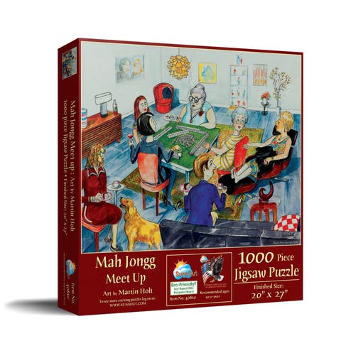 Mah Jongg Meet Up 1000 piece Jigsaw Puzzle for Adults