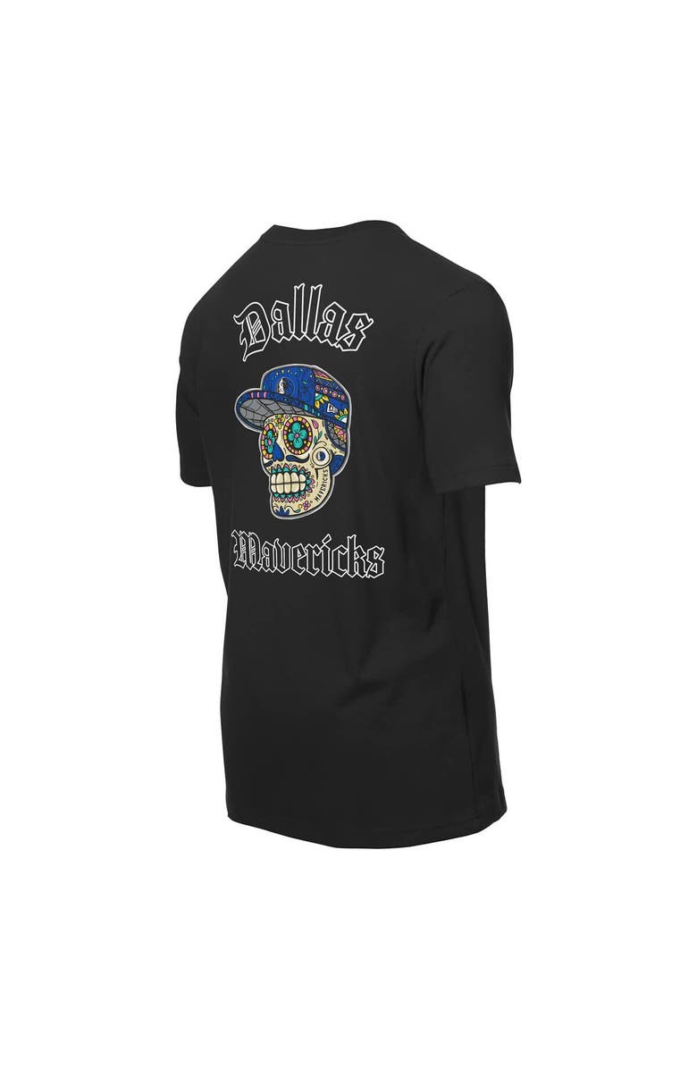 New Era Men's New Era Black Dallas Mavericks Sugar Skulls T-Shirt, Alternate, color,