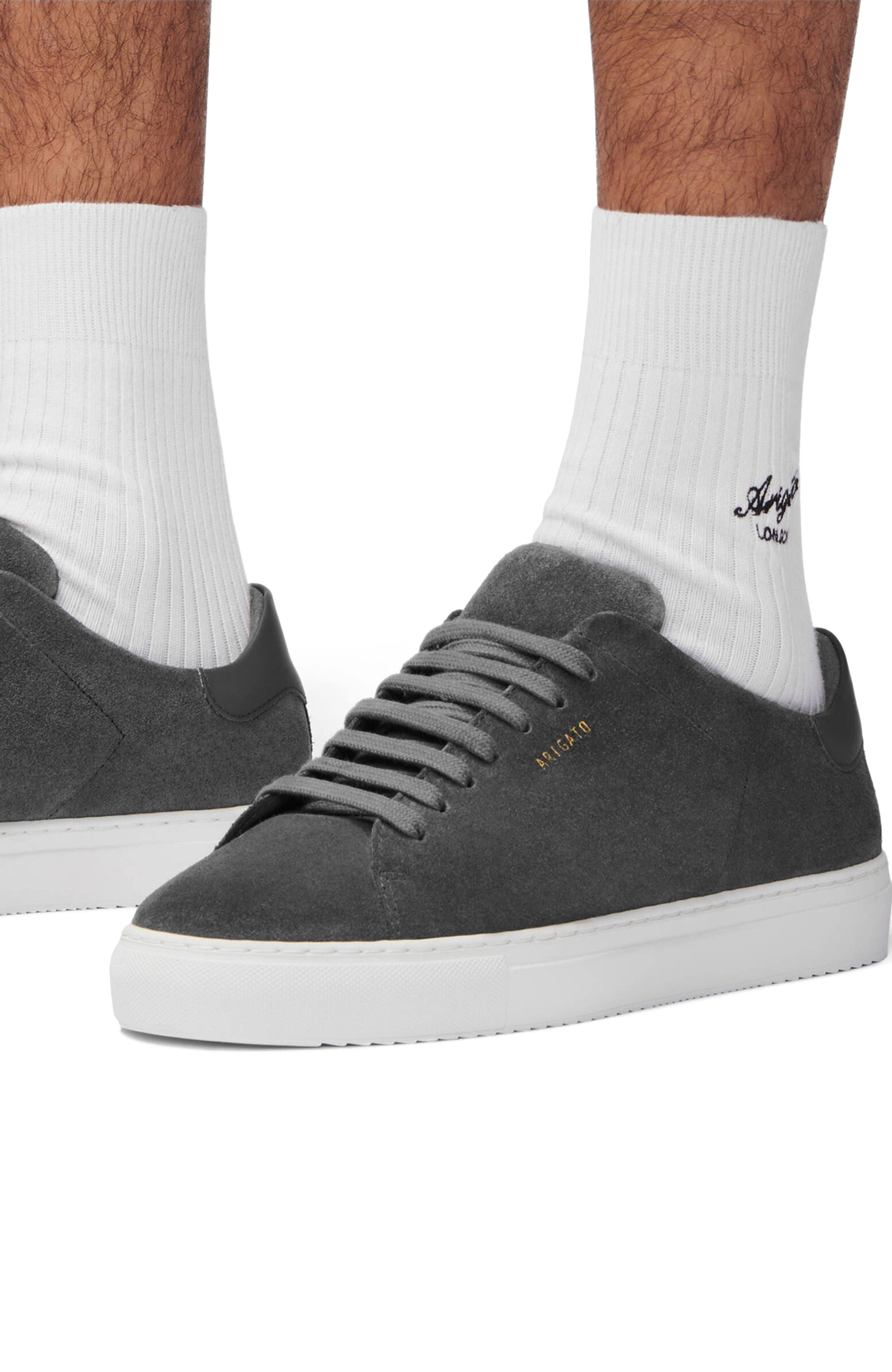 Axel Arigato Clean 90 Suede Sneaker, Alternate, color, Dark Grey/White