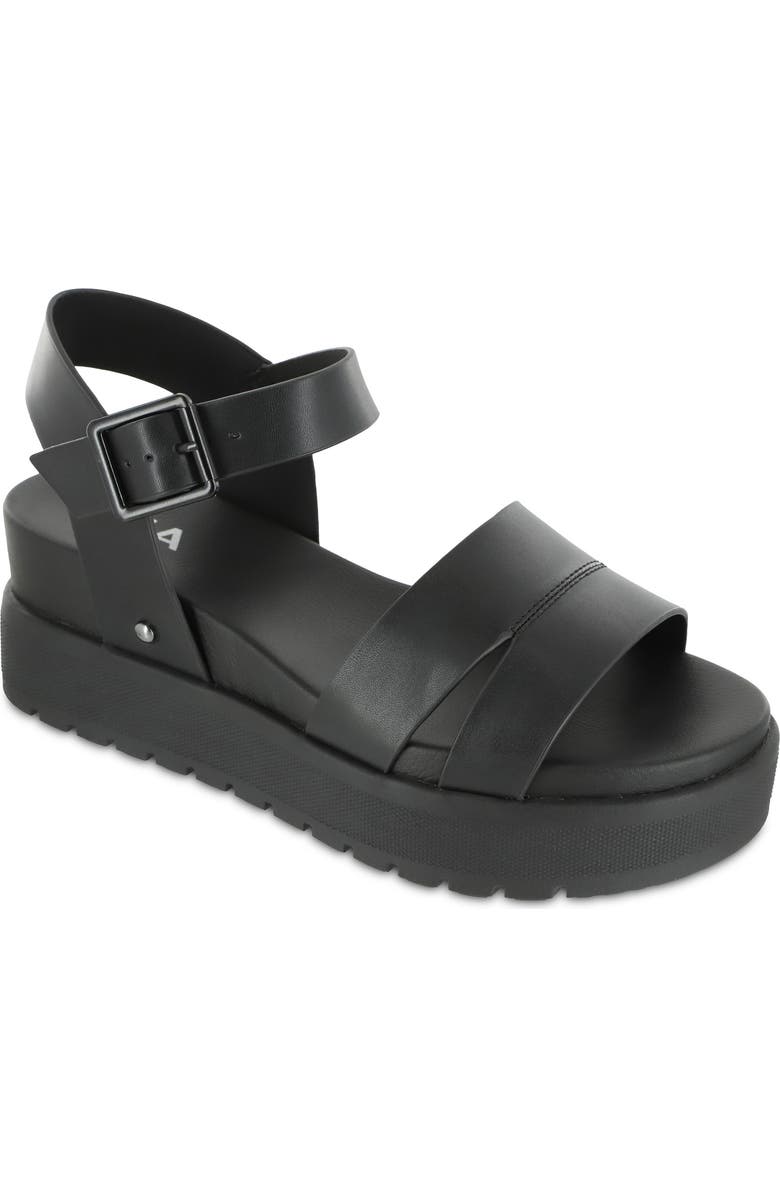 MIA Maya Platform Sandal, Main, color, Black