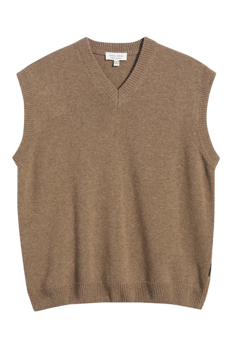 Tomas Lambswool Knit Vest, Main, color, CHOCOLATE CHIP