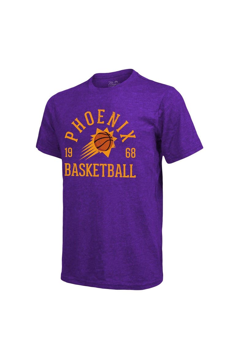 Men's Majestic Threads Heathered Purple Phoenix Suns Ball Hog Tri-Blend T-Shirt, Alternate, color, Heather Purple
