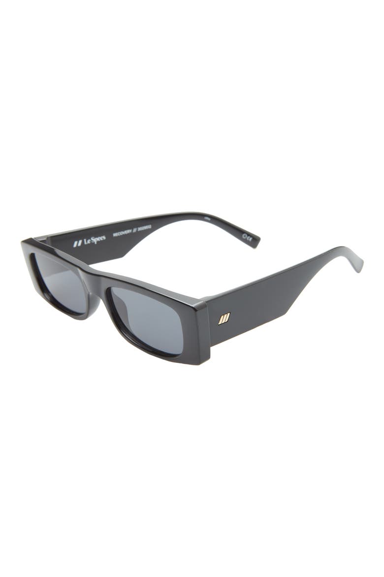 Recovery 53mm Rectangle Sunglasses, Alternate, color, BLACK/ SMOKE MONO